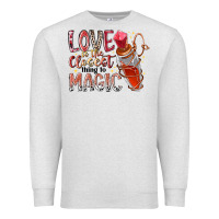 Oatmeal Heather love is the closet thing to magic Premium Sweatshirt - RacoonDesign
