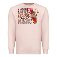 Pale Pink love is the closet thing to magic Premium Sweatshirt - RacoonDesign