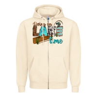 Sandshell living on lake time Zipper Hoodie - texasbilliewilder