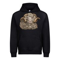 Foreset Green merino wool sheep head Urban Hoodie - LillyAllenDesigns