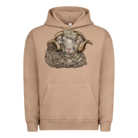 Pigment Burro merino wool sheep head Urban Hoodie - LillyAllenDesigns