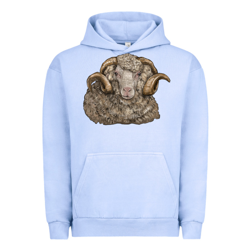 Merino Wool Sheep Head Urban Hoodie by LillyAllenDesigns | Teevron