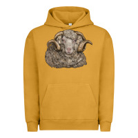 Pigment Peanut Butter merino wool sheep head Urban Hoodie - LillyAllenDesigns