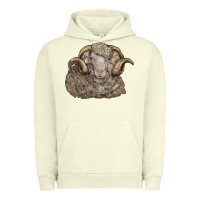 Pigment Pistachio merino wool sheep head Urban Hoodie - LillyAllenDesigns