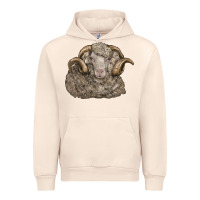 Sandshell merino wool sheep head Urban Hoodie - LillyAllenDesigns