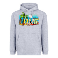 Heather Grey love summer teacher Heavyweight Hoodie - Zillion Design Studio