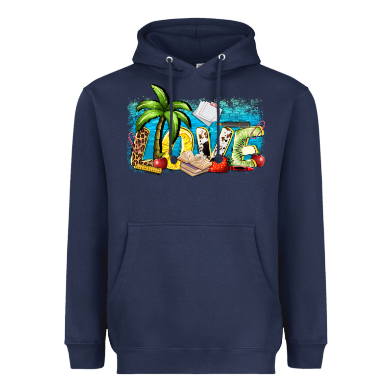 Love Summer Teacher Heavyweight Hoodie by Zillion Design Studio | Teevron