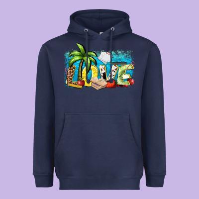 Love Summer Teacher Heavyweight Hoodie Designed By Zillion Design Studio