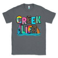 Charcoal Heather creek life kayaking Classic Tee - Zillion Design Studio