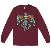 Burgundy thunderbird with gemstone Long Sleeve Tee - BarkalooDesign