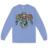 Colony Blue thunderbird with gemstone Long Sleeve Tee - BarkalooDesign