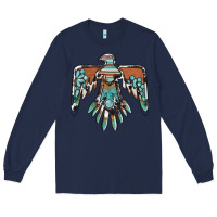 Navy thunderbird with gemstone Long Sleeve Tee - BarkalooDesign