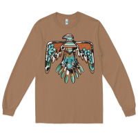 Toasted Coconut thunderbird with gemstone Long Sleeve Tee - BarkalooDesign
