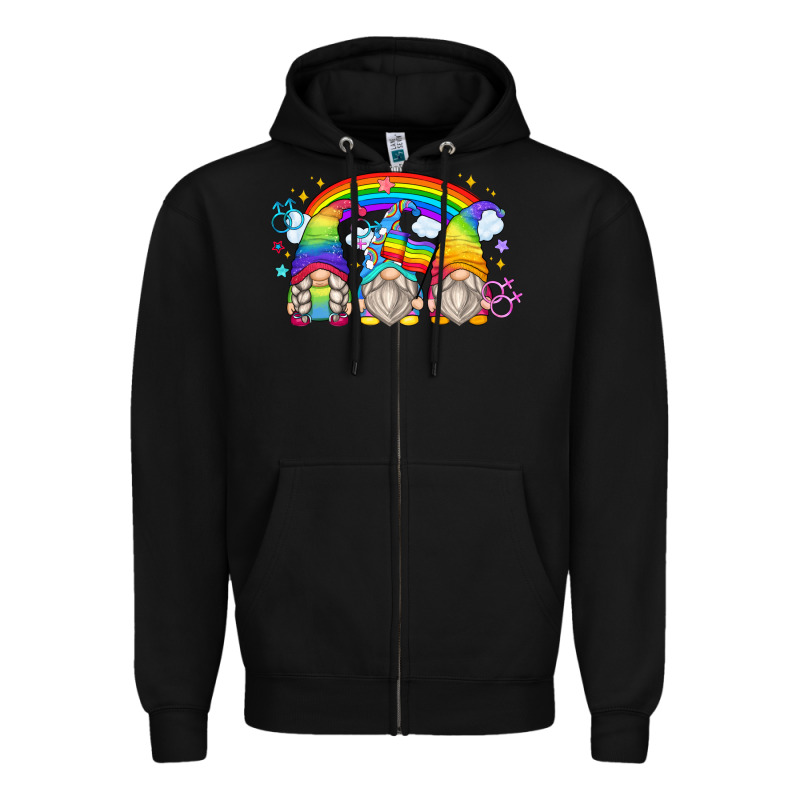 Lgbt Gnomes Zipper Hoodie by Zillion Design Studio | Teevron