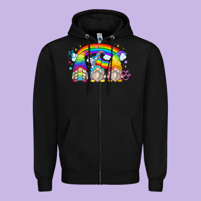 Lgbt Gnomes Zipper Hoodie Designed By Zillion Design Studio