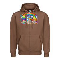 Chestnut lgbt gnomes Zipper Hoodie - Zillion Design Studio
