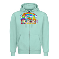 Seafoam lgbt gnomes Zipper Hoodie - Zillion Design Studio