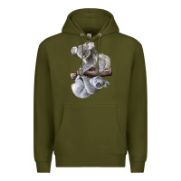 Army Green Koala Premium Hoodie - LillyAllenDesigns