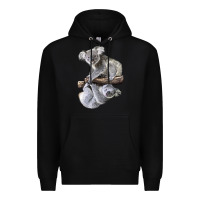 Black Koala Premium Hoodie - LillyAllenDesigns