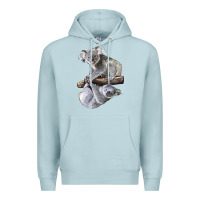 Blue Mist Koala Premium Hoodie - LillyAllenDesigns