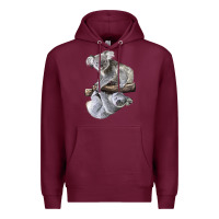 Burgundy Koala Premium Hoodie - LillyAllenDesigns