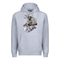 Heather Grey Koala Premium Hoodie - LillyAllenDesigns
