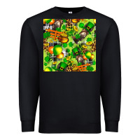 Black St. Patrick's Donkey With Shamrock Seamless Premium Sweatshirt - FaDigitalArtStudio