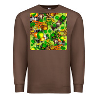 Chestnut St. Patrick's Donkey With Shamrock Seamless Premium Sweatshirt - FaDigitalArtStudio