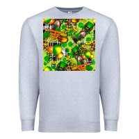 Heather Grey St. Patrick's Donkey With Shamrock Seamless Premium Sweatshirt - FaDigitalArtStudio