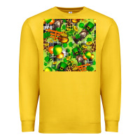 Lemon St. Patrick's Donkey With Shamrock Seamless Premium Sweatshirt - FaDigitalArtStudio