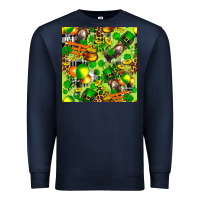 Navy St. Patrick's Donkey With Shamrock Seamless Premium Sweatshirt - FaDigitalArtStudio