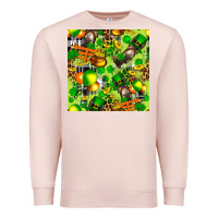 Pale Pink St. Patrick's Donkey With Shamrock Seamless Premium Sweatshirt - FaDigitalArtStudio