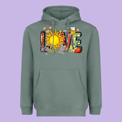 Love Summer Nurse Heavyweight Hoodie Designed By Zillion Design Studio