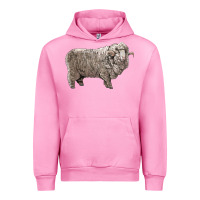 Fuchsia Pink rambouillet sheep Urban Hoodie - LillyAllenDesigns