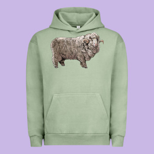 Rambouillet Sheep Urban Hoodie Designed By Lillyallendesigns