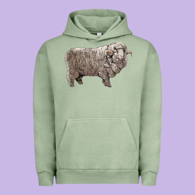 Rambouillet Sheep Urban Hoodie Designed By Lillyallendesigns