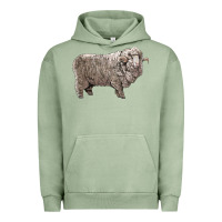 Pigment Oil Green rambouillet sheep Urban Hoodie - LillyAllenDesigns
