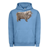 Pigment Pebble Blue rambouillet sheep Urban Hoodie - LillyAllenDesigns