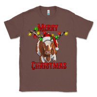 Chestnut Merry Christmas Longhorn Cow Classic Tee - RanaPortraitStore