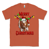 Copper Merry Christmas Longhorn Cow Classic Tee - RanaPortraitStore