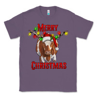 Lavender Merry Christmas Longhorn Cow Classic Tee - RanaPortraitStore