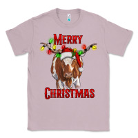 Lilac Merry Christmas Longhorn Cow Classic Tee - RanaPortraitStore