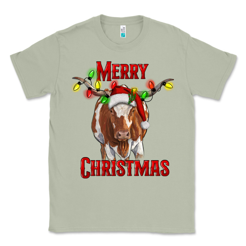 Merry Christmas Longhorn Cow Classic Tee by RanaPortraitStore | Teevron