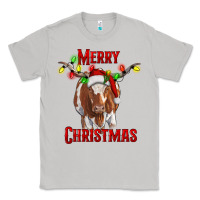 Moon Dust Merry Christmas Longhorn Cow Classic Tee - RanaPortraitStore