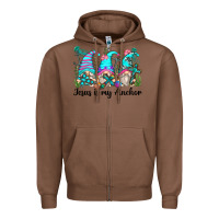 Chestnut jesus is my anchor gnomes Zipper Hoodie - Zillion Design Studio
