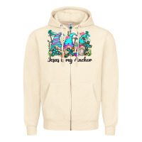 Sandshell jesus is my anchor gnomes Zipper Hoodie - Zillion Design Studio