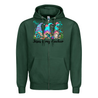 Sports Green jesus is my anchor gnomes Zipper Hoodie - Zillion Design Studio