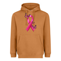Meerkat Breast Cancer Ribbon with Butterfly Heavyweight Hoodie - texasbilliewilder