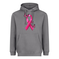Storm Breast Cancer Ribbon with Butterfly Heavyweight Hoodie - texasbilliewilder