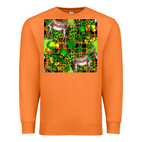 Carrot St. Patrick's Donkey With Leprechaun Hat Seamless Premium Sweatshirt - FaDigitalArtStudio